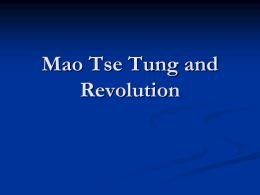 China and Mao Tse Tung