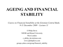 AGEING AND FINANCIAL STABILITY
