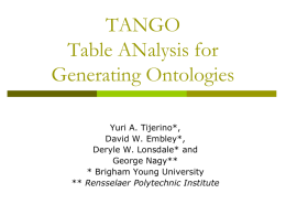 Ontology Generation from Tables