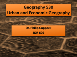 Urban and Economic Geography