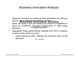 Business Innovation Analysis