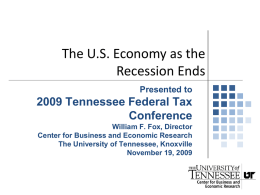 Tennessee Tax Revenues Presented to the Funding Board