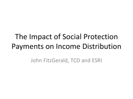 The Impact of Social Protection Payments on Income