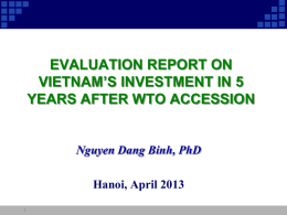 SOURCES AND METHODS OF THE VIETNAM SYSTEM OF …