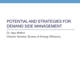 Potential and strategies for Demand Side Management