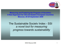 The Sustainable Society Index – SSI