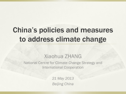 China’s policy in addressing climate change