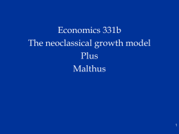 Economics 157b Economic History, Policy, and Theory Short