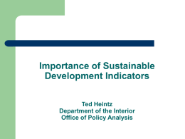 Developing Performance Measures for Sustainability