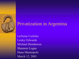 Privatization in Argentina