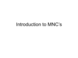 Introduction to MNC’s