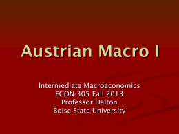 Intermediate Macroeconomics - College Of Business and