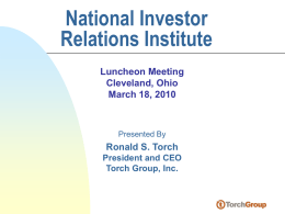 National Investor Relations Institute