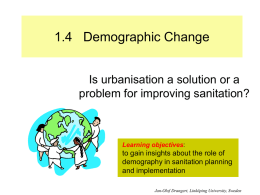 1.4 Demographic Change - Sustainable Sanitation