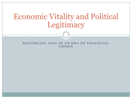 Economic Vitality and Political Legitimacy