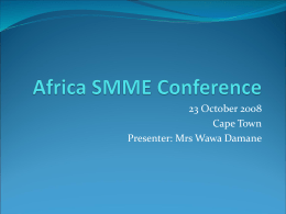 SMME Conference - Africagrowth Institute