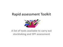 Rapid assessment Toolkit