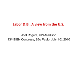 Labor & BIG: A view from the U.S.