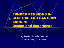 Funded systems in Central and Eastern Europe