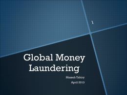 Global Money Laundering - International Trade Relations
