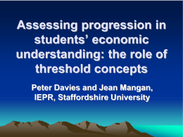 Assessing progression in students’ economic understanding