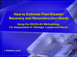 How to Undertake a Damage, Loss and Needs Assessment