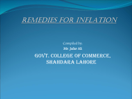 REMEDIES FOR INFLATION