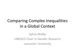 Comparing Complex Inequalities in a Global Context
