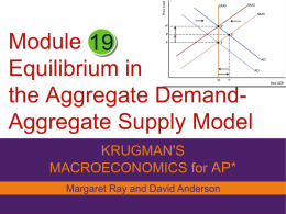 Module Equilibrium in the Aggregate Demand