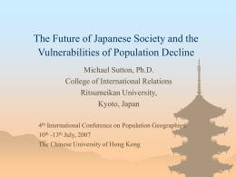 The Future of Japanese Society and the Vulnerabilities of
