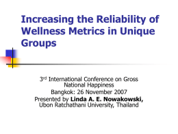 Increasing the Reliability of Wellness Metrics in Unique