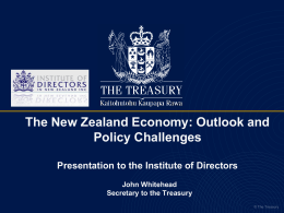 The New Zealand Economy: Outlook and Policy Challenges