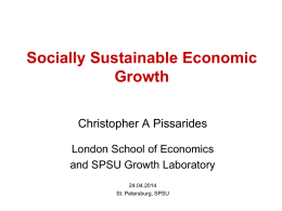 Socially Sustainable Economic Growth