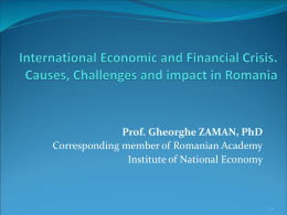 International Economic and Financial Crisis. Causes and