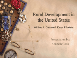 Rural Development in the United States William A. Galston