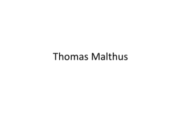 Thomas Malthus - Near East University
