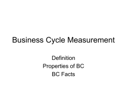 Business Cycle Measurement