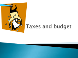 Taxes and budget - Politechnika Wrocławska