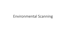 Environmental Scanning - Unitec Institute of Technology