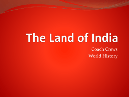 The Land of India - Calhoun County Schools