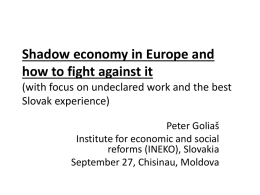 Shadow economy in Europe and how to fight against it (with