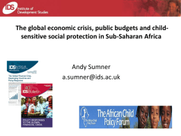 The Global Economic Crisis, public budgets and child