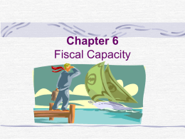 Chapter 6 Fiscal Capacity Issues