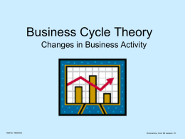 Business Cycle Theory - Ms. McManamy`s Class