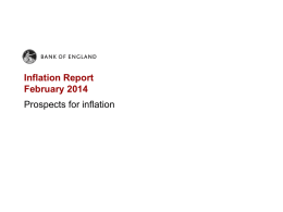 Bank of England Inflation Report February 2014 Prospects for inflation
