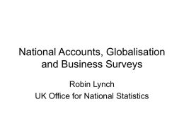 Globalisation and national accounts