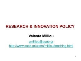 Research & Innovation Policy