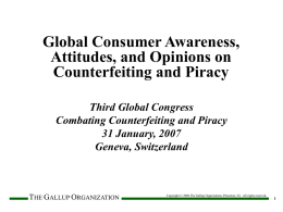 Global Consumer Awareness, Attitudes, and Opinions on