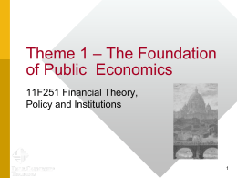 Foundations of Public Economics