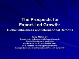 McKinley Presentation - Carnegie Endowment for International Peace